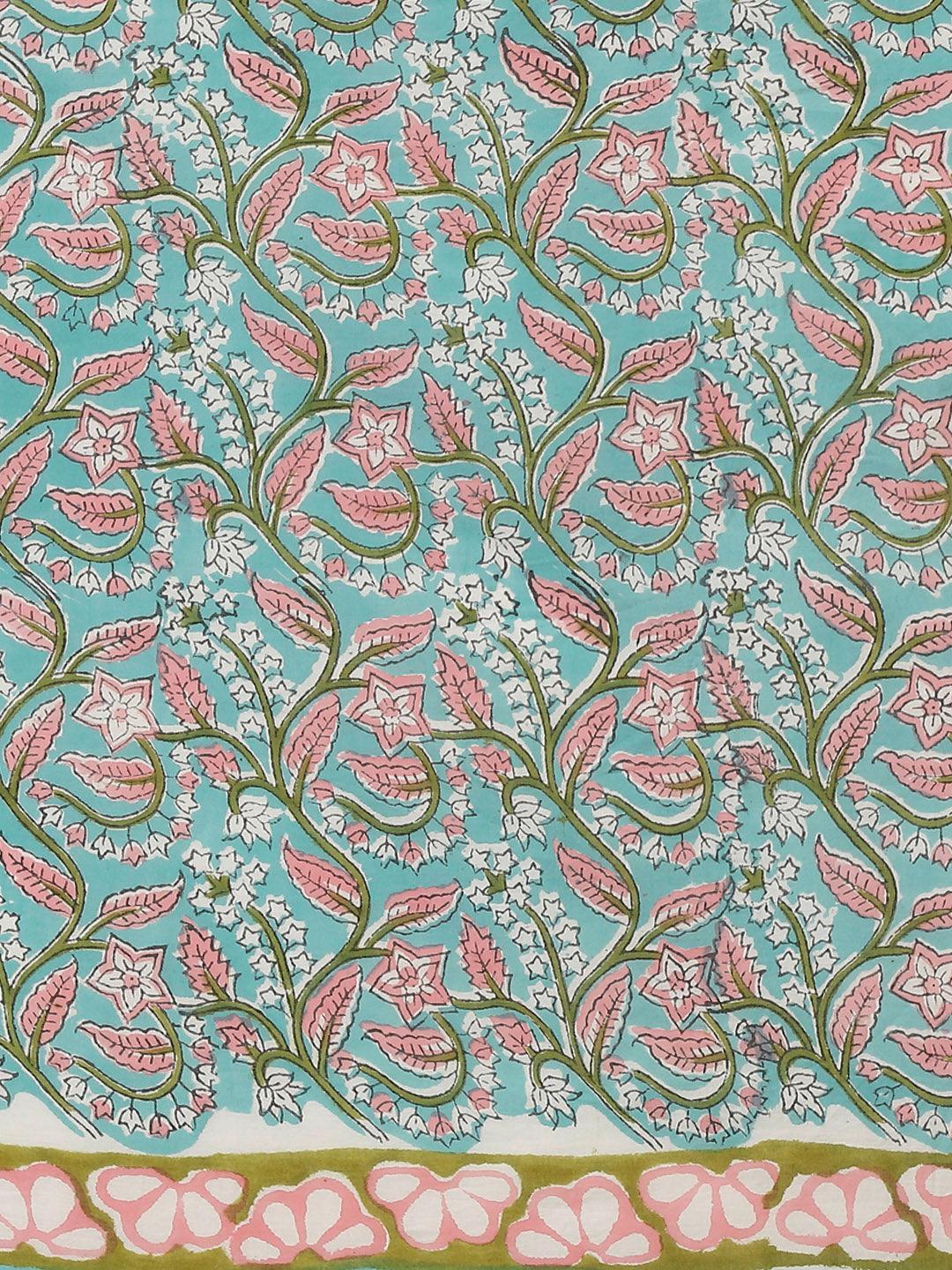 Multicoloured Printed Cotton Saree - ShopLibas