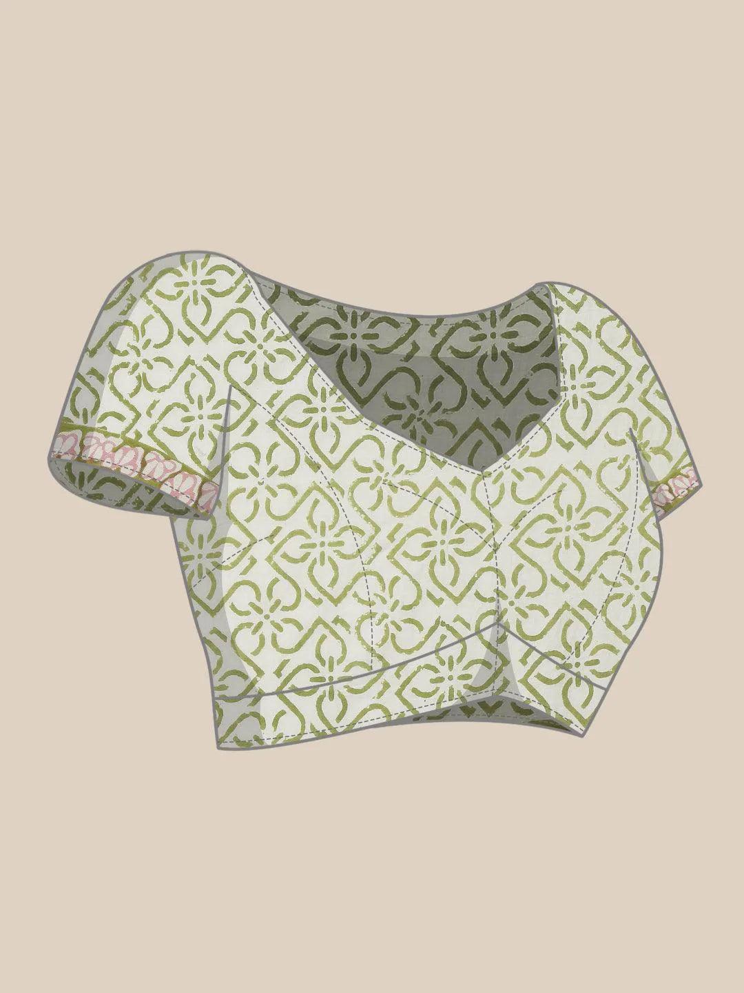 Multicoloured Printed Cotton Saree - ShopLibas