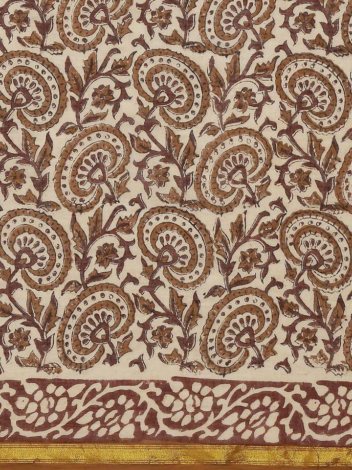 Multicoloured Printed Cotton Saree