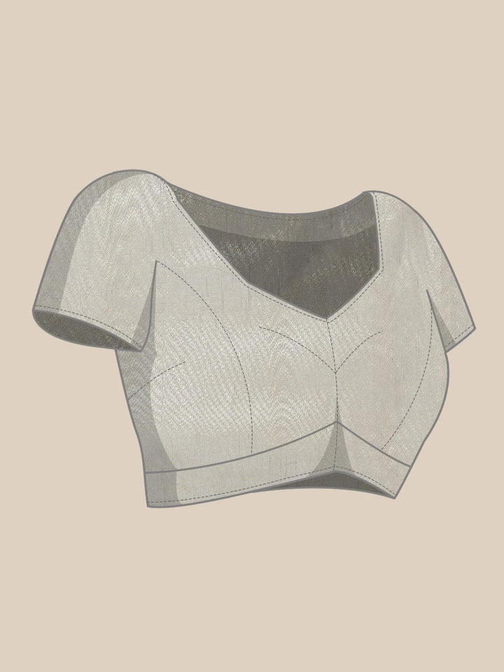 Grey Woven Design Silk Blend Saree