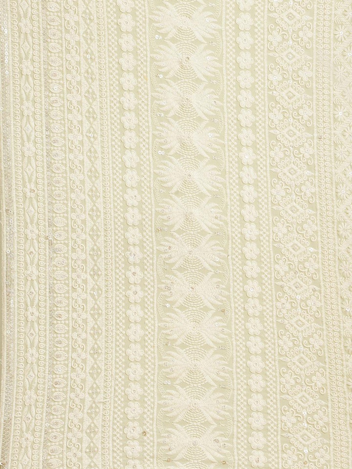 Green Embroidered Georgette Saree