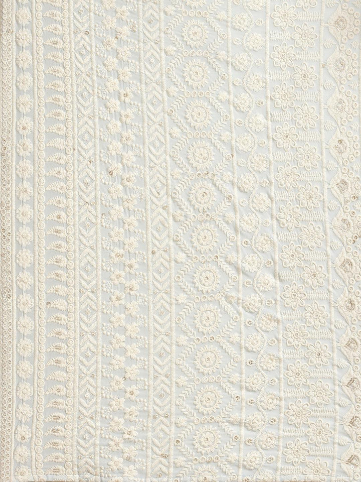 Blue Embroidered Georgette Saree