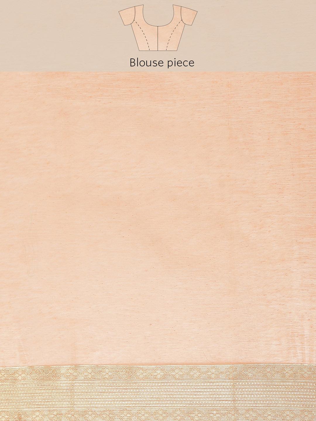 Pink Woven Design Brocade Saree - ShopLibas