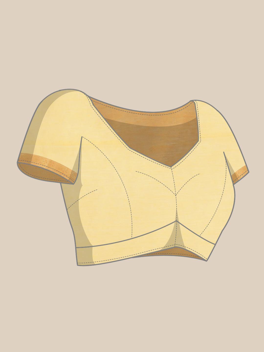 Yellow Woven Design Brocade Saree - ShopLibas