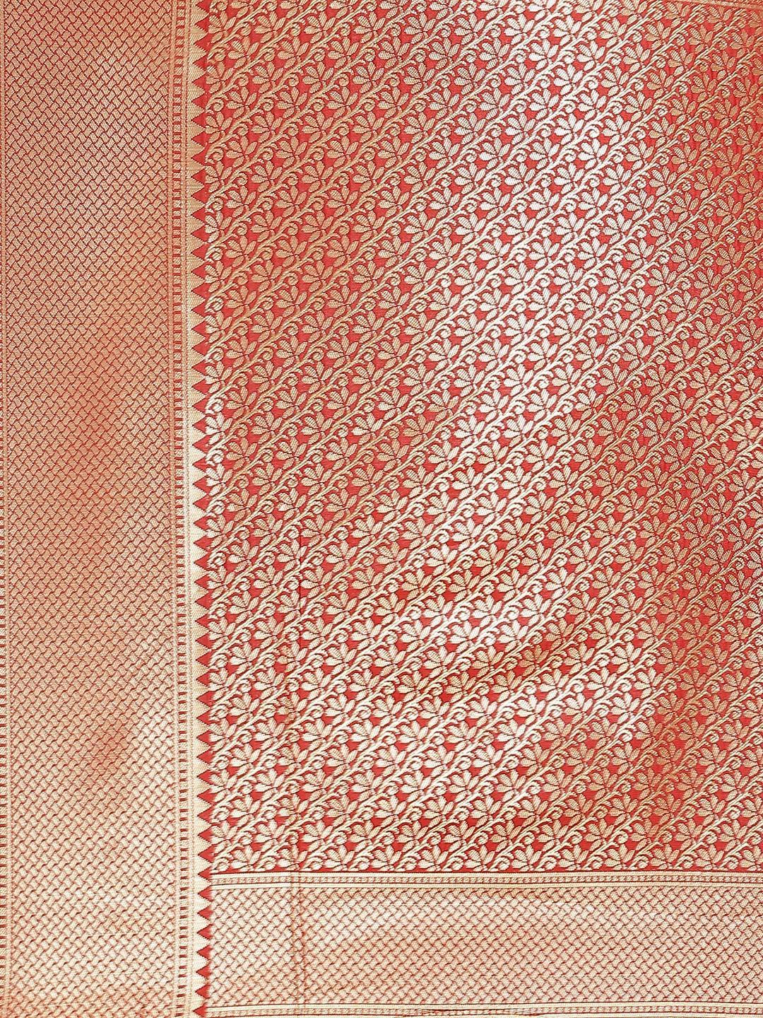 Pink Woven Design Brocade Saree - ShopLibas