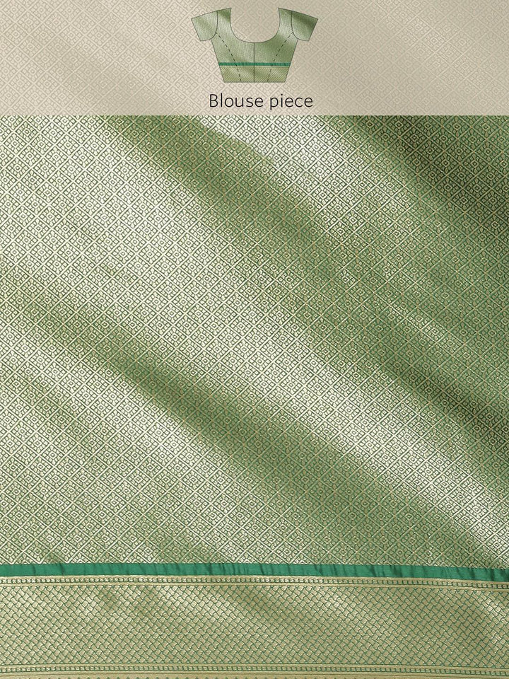 Blue Woven Design Brocade Saree