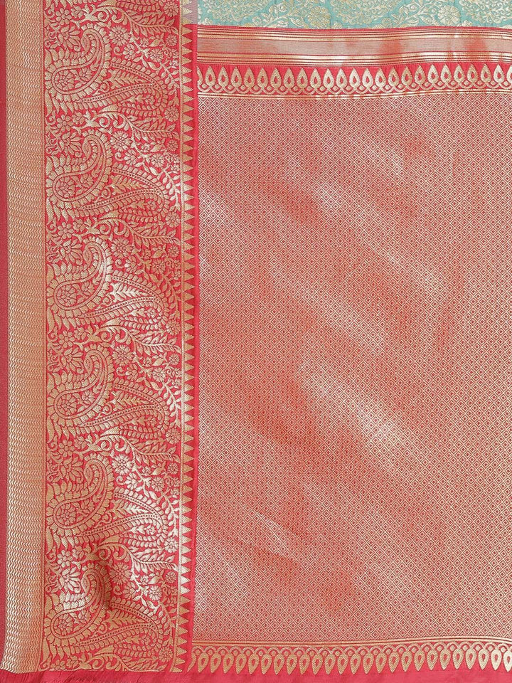 Multicoloured Woven Design Brocade Saree