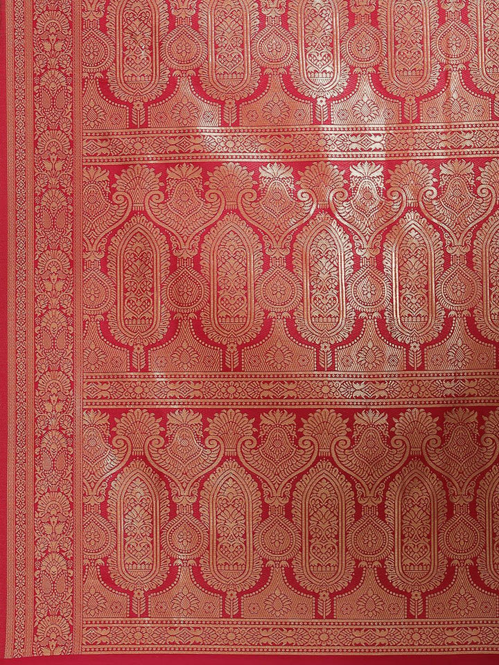 Pink Woven Design Brocade Saree