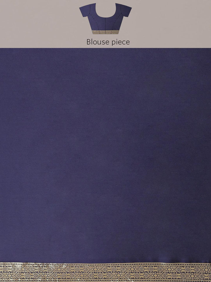 Blue Woven Design Brocade Saree