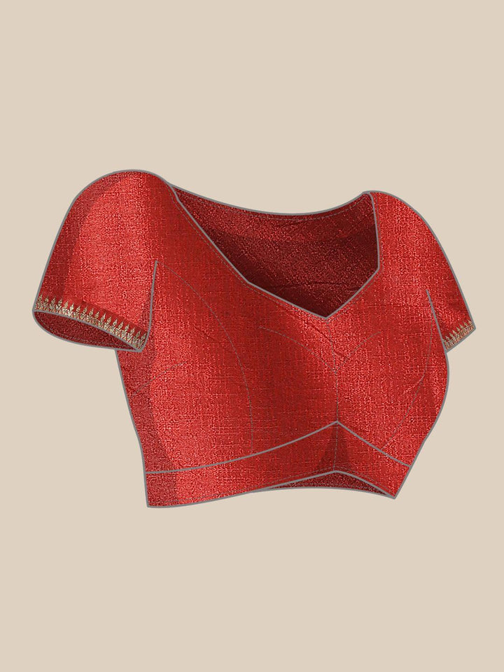 Beige Solid Silk Blend Saree