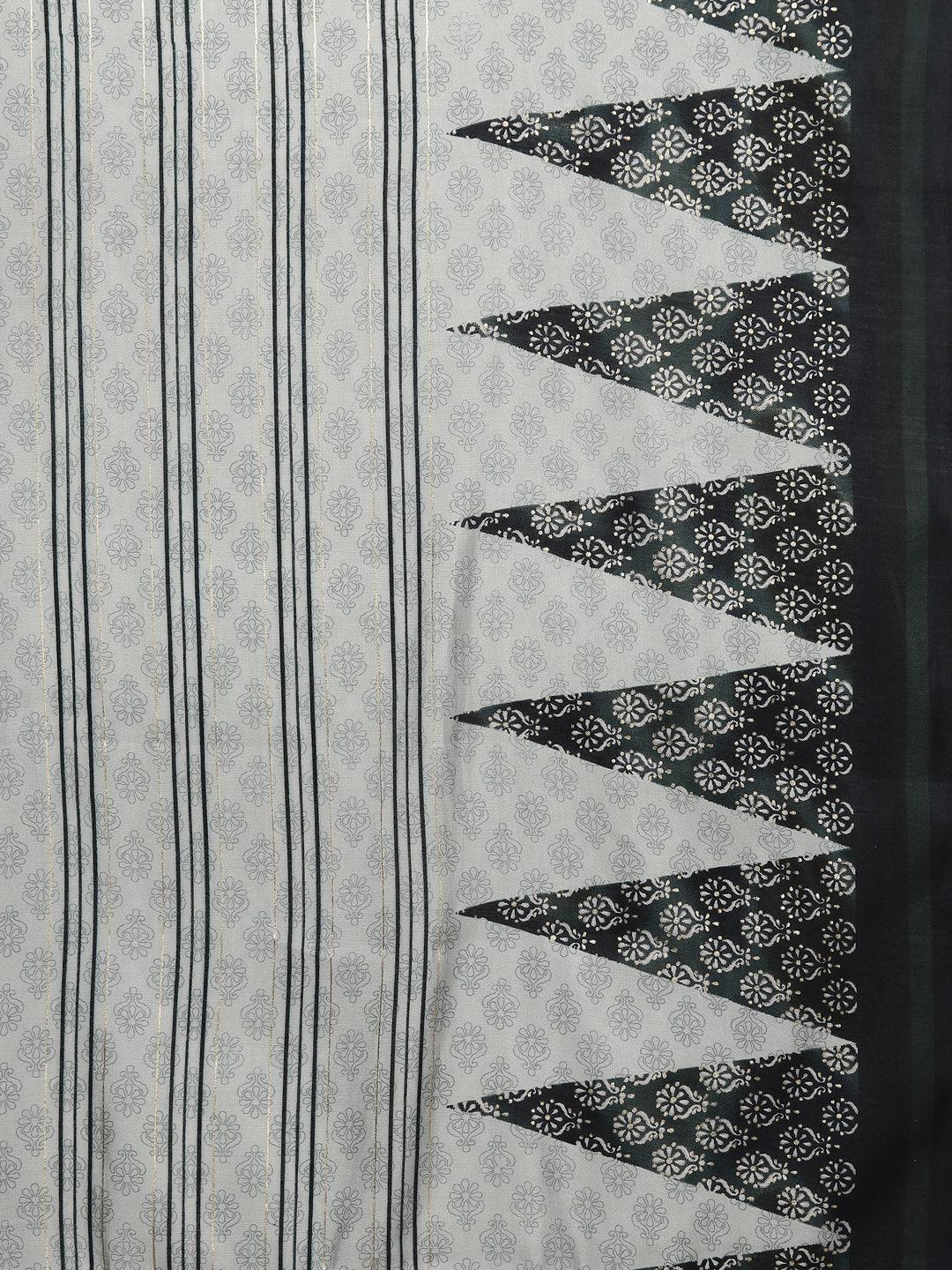 Plus Size Green Yoke Design Silk Blend Straight Kurta With Trousers & Dupatta - ShopLibas