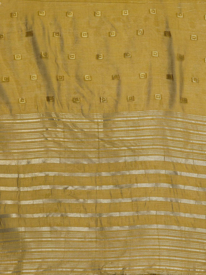 Plus Size Mustard Woven Design Chanderi Silk Straight Suit With Dupatta