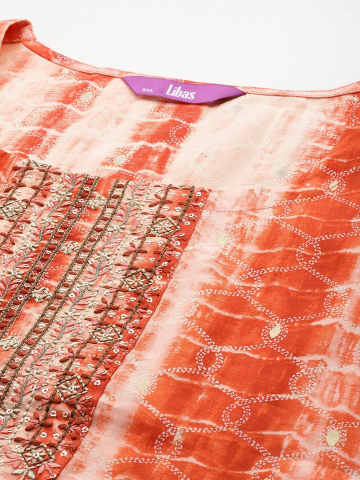 Black Yoke Design Cotton Straight Kurta With Trousers & Dupatta