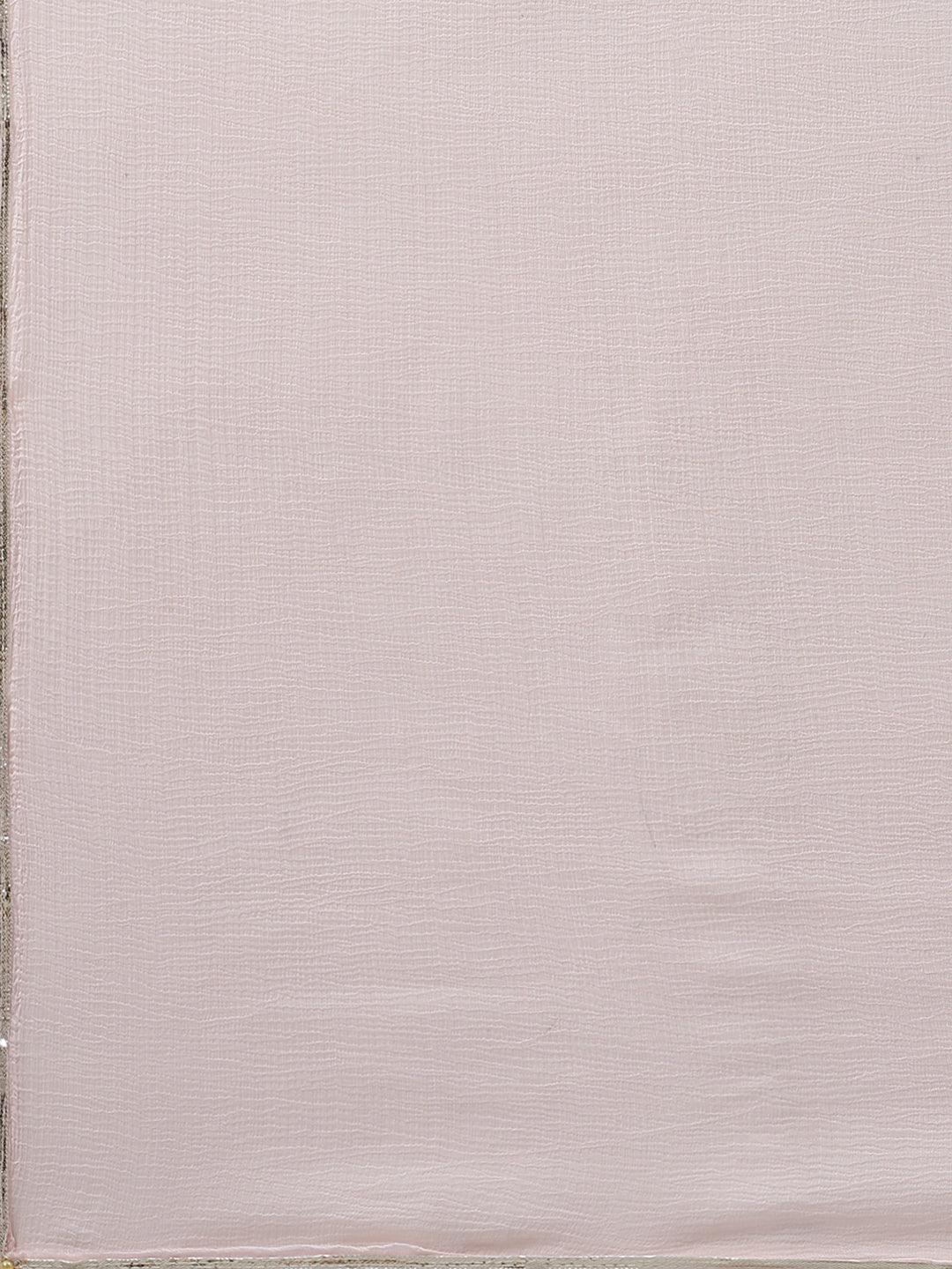 Pink Printed Cotton Kurta Set - Libas