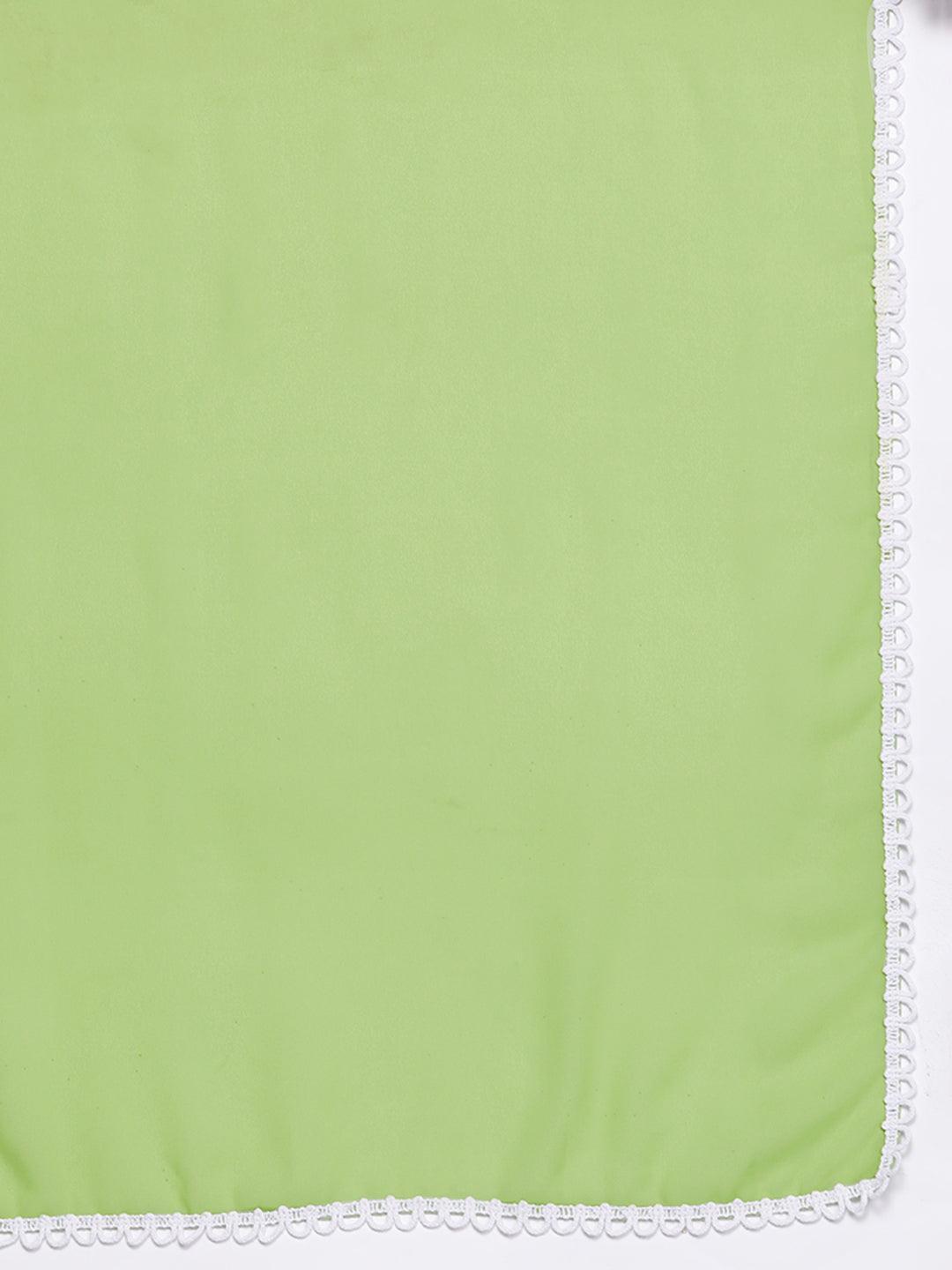 Green Embroidered Georgette Suit Set - ShopLibas