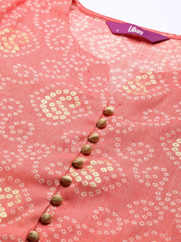 Pink Printed Viscose Rayon Suit Set