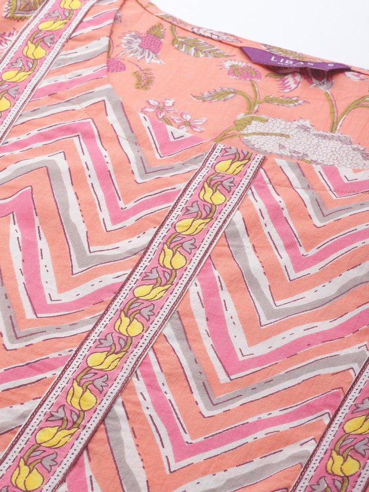 Multicoloured Printed Cotton Suit Set