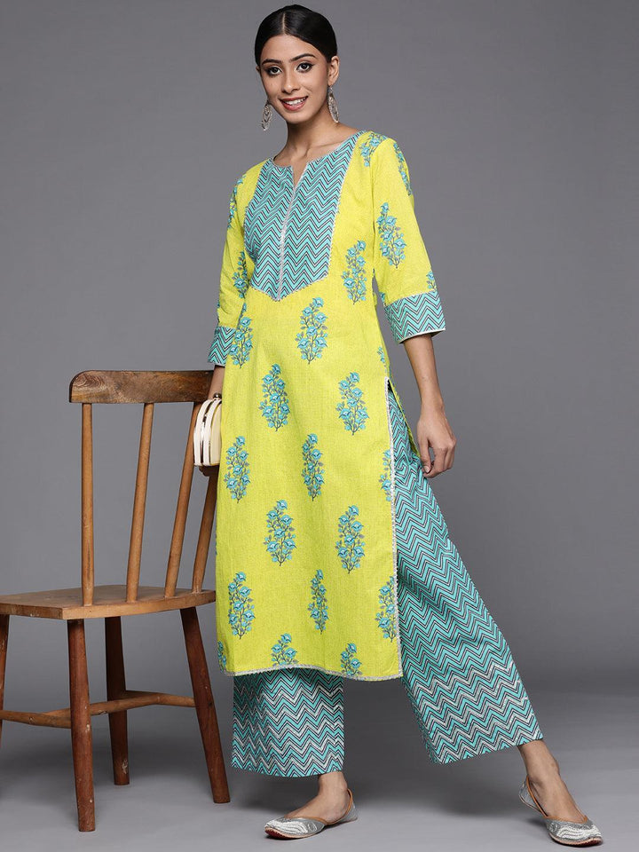 Green Striped Cotton Kurta
