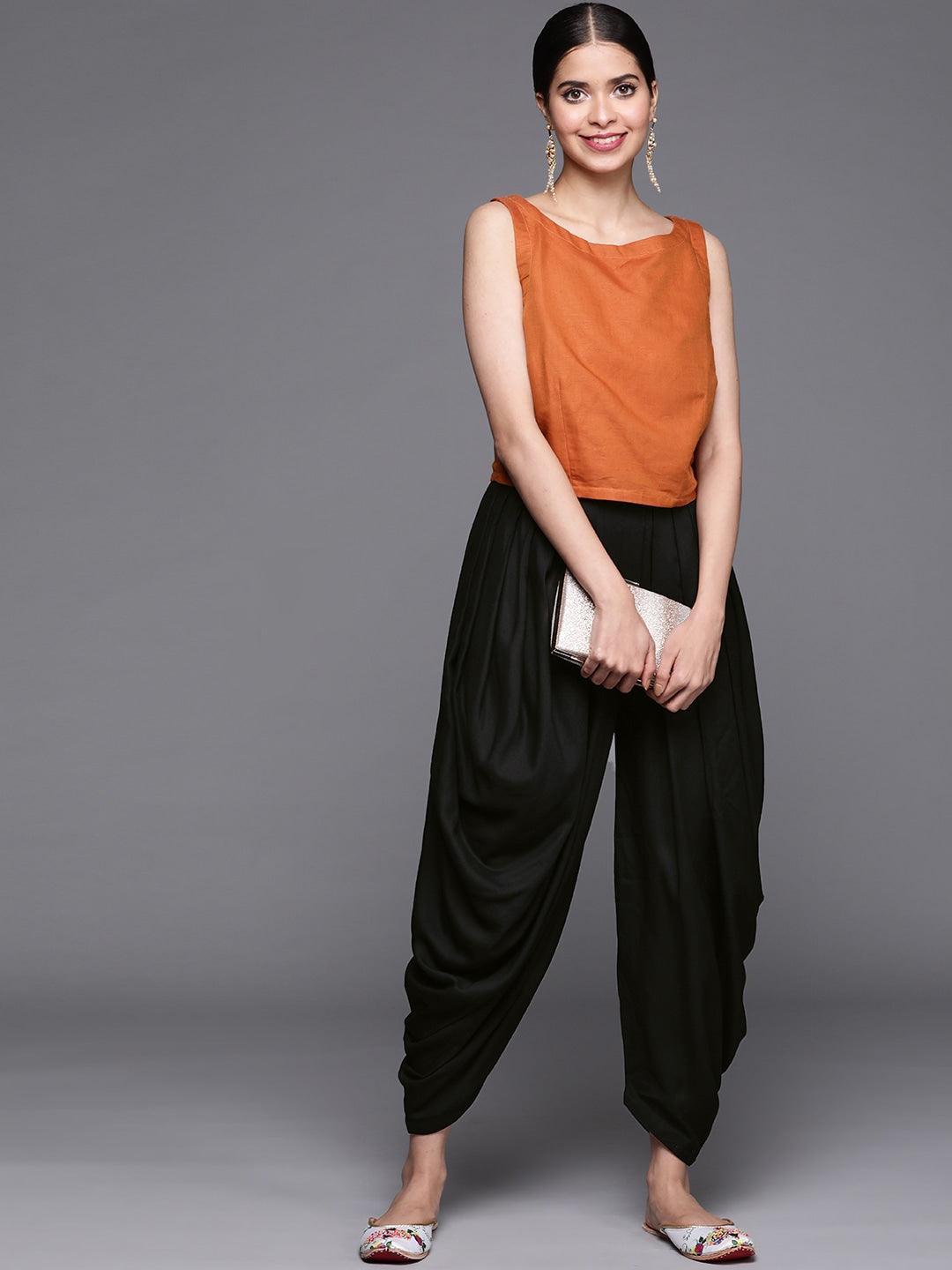 Black Solid Rayon Salwar Pants - ShopLibas