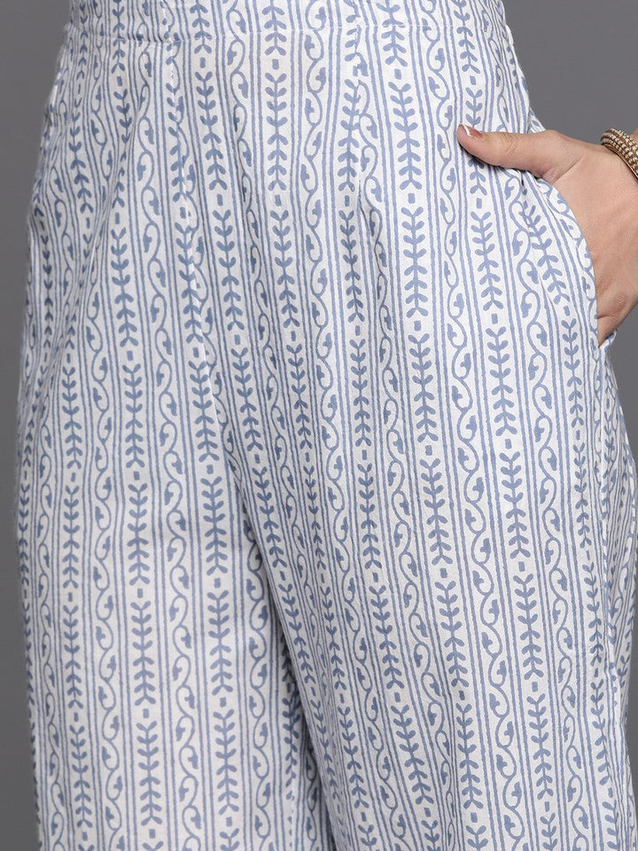 Yellow Printed Cotton Suit Set
