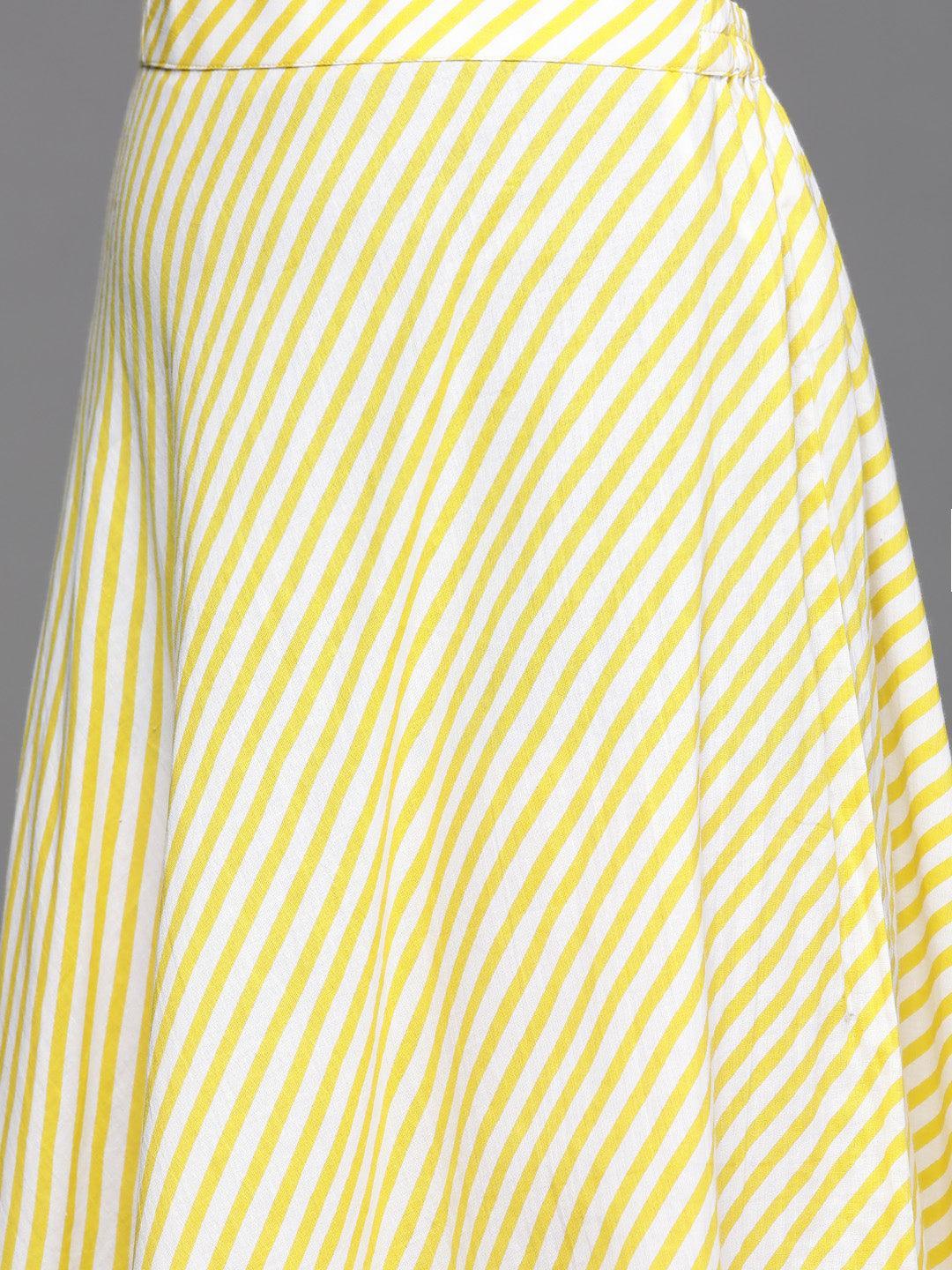 Yellow Printed Cotton Suit Set - ShopLibas