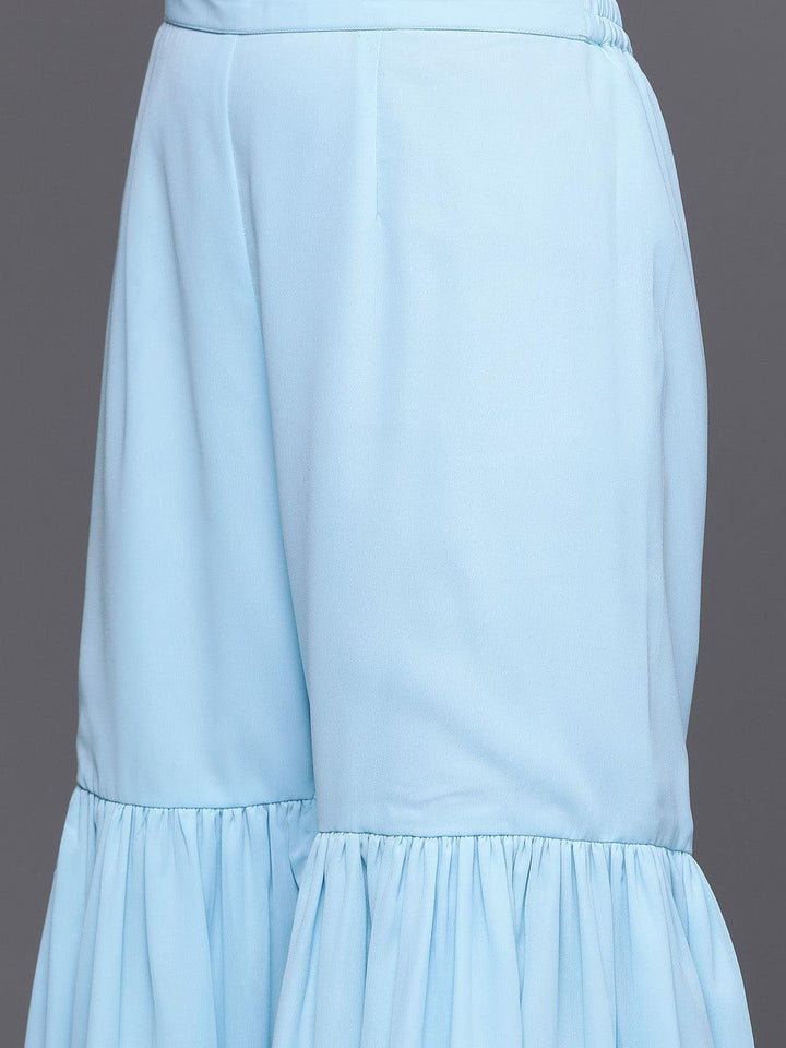 Black Embroidered Georgette Anarkali Suit With Dupatta