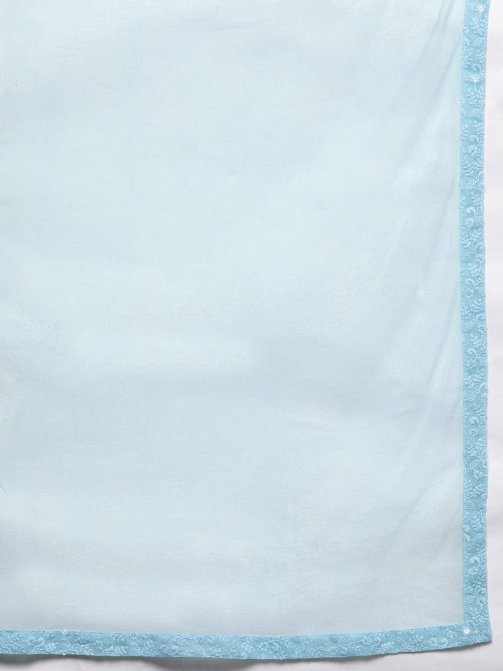 Black Embroidered Georgette Anarkali Suit With Dupatta