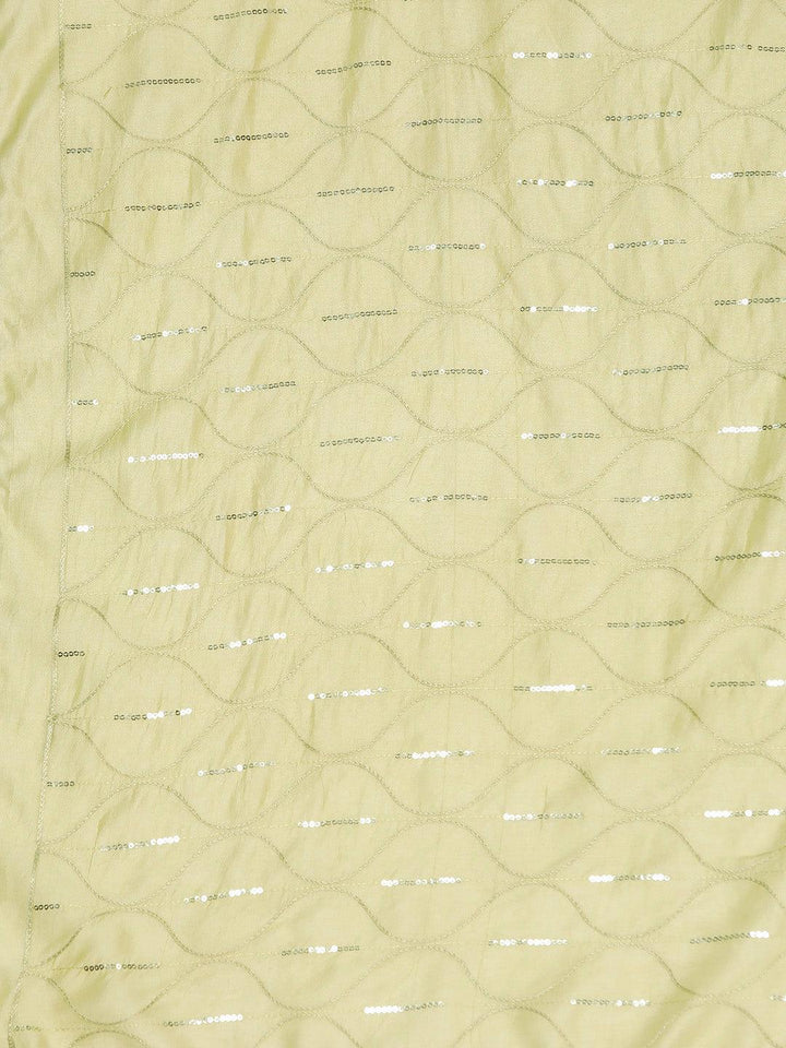 Green Yoke Design Silk Blend Straight Suit With Dupatta