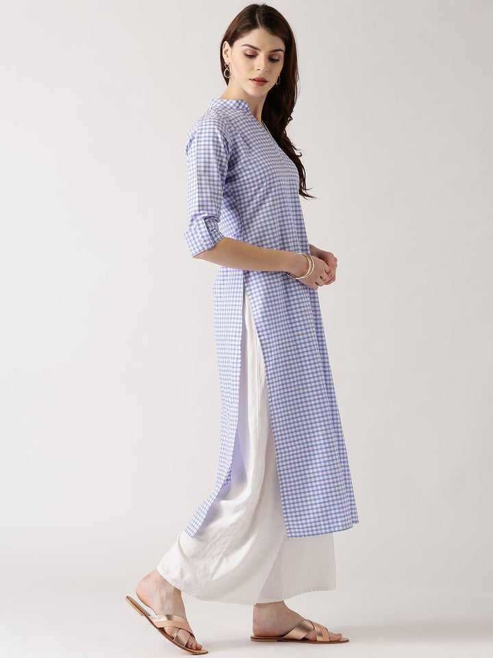 Multicolored Solid Cotton Kurta