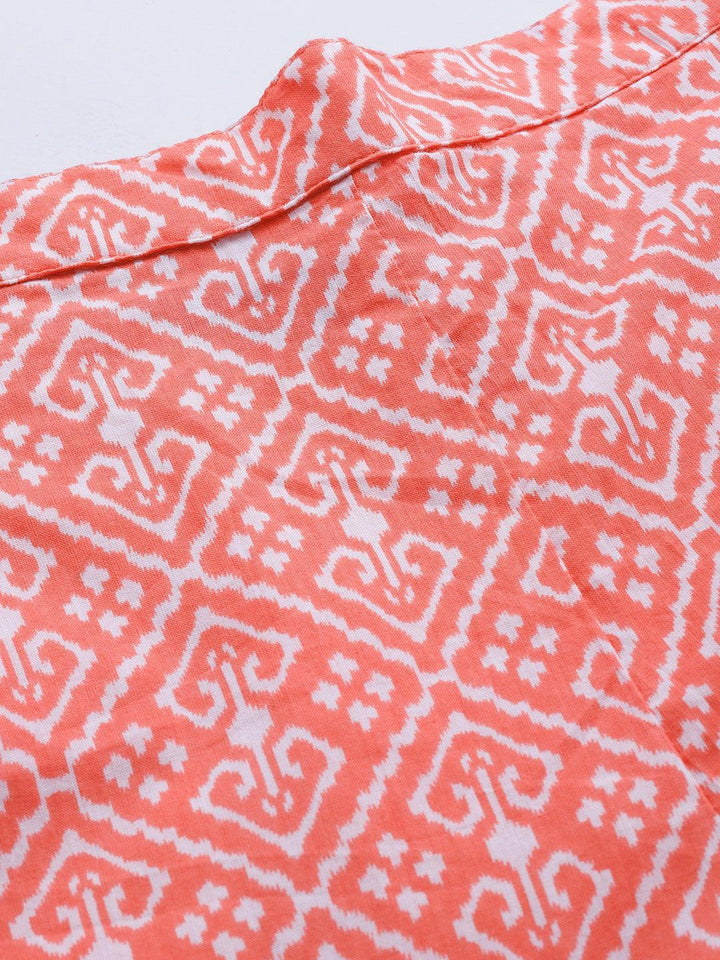 Pink Printed Cotton Night Suit