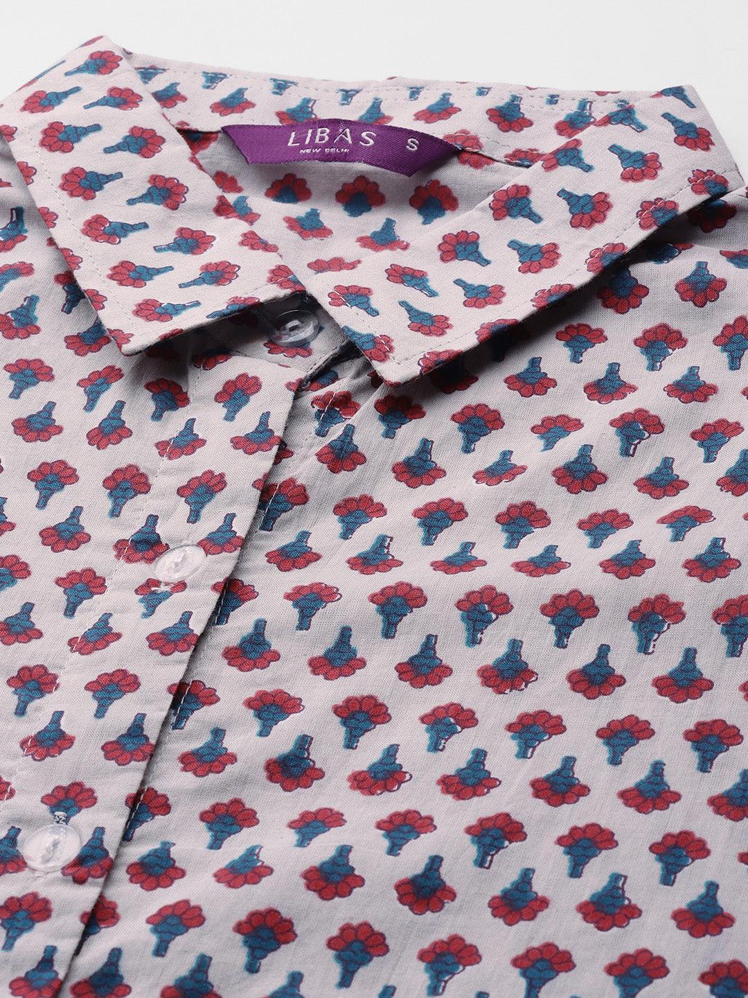 Multicoloured Printed Cotton Night Suit - ShopLibas