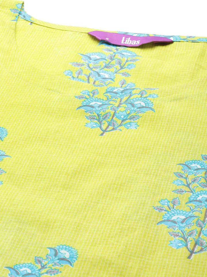 Green Printed Cotton Night Suit