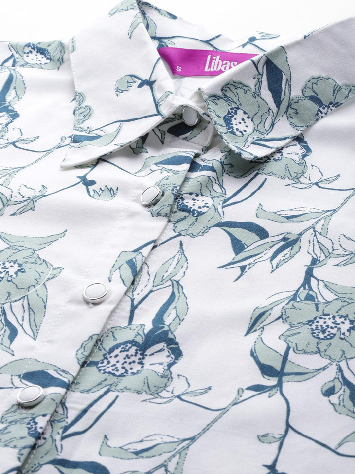 White Printed Rayon Co-Ords