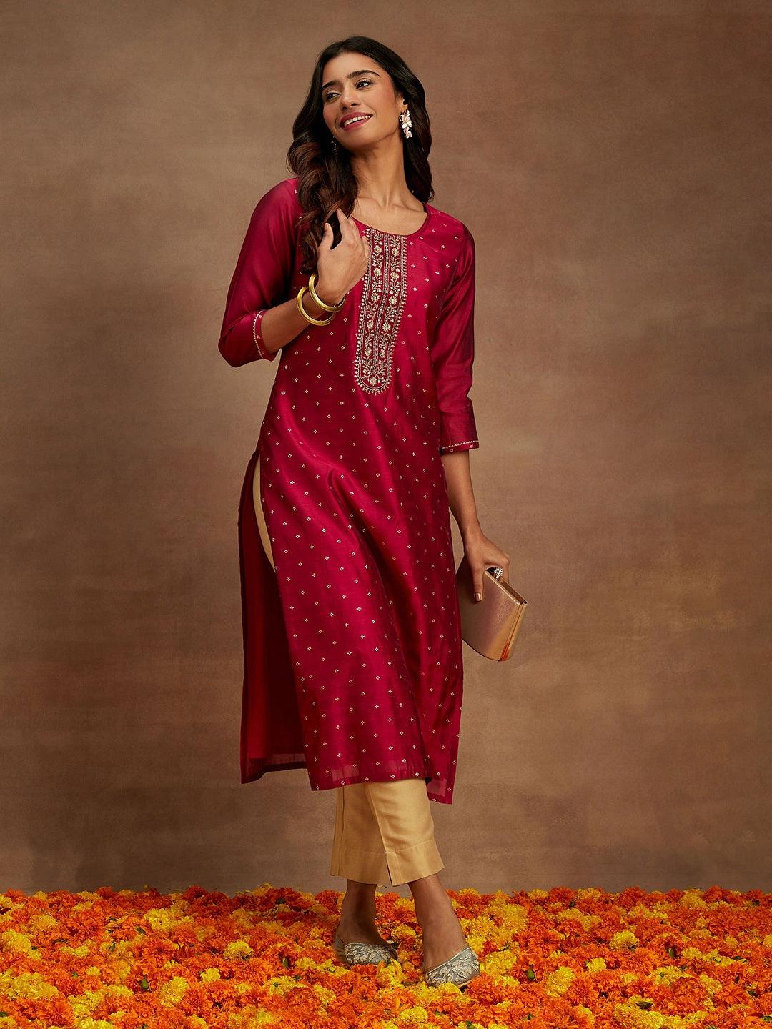 silk kurta dress Mayilirage raw silk Kurta Set with hand painted kalamkari dupptta ( ready to dispatch )