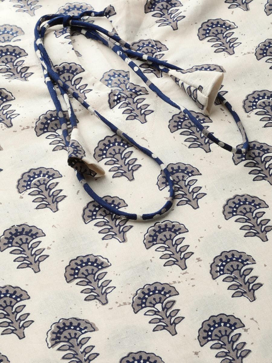 Off-White Printed Cotton Suit Set - ShopLibas