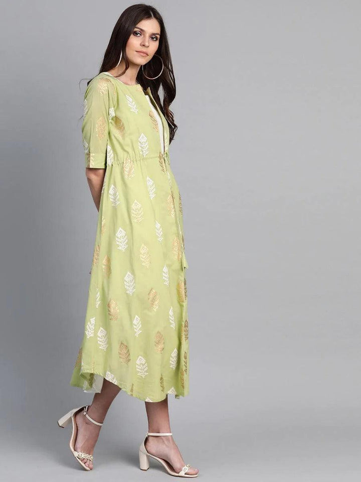 White Solid Rayon Dress With Shrug