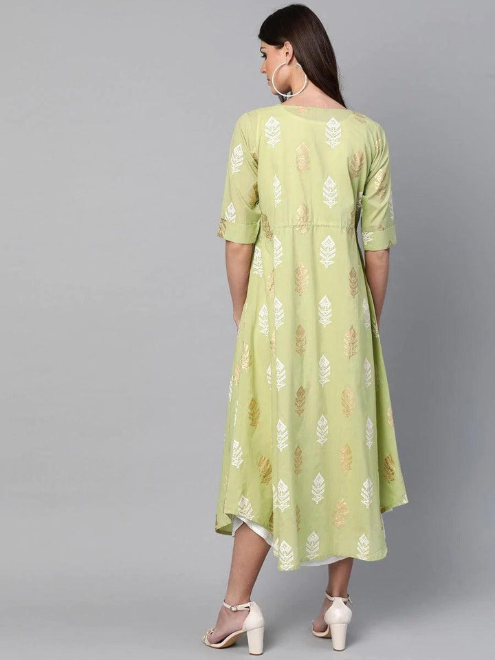 White Solid Rayon Dress With Shrug