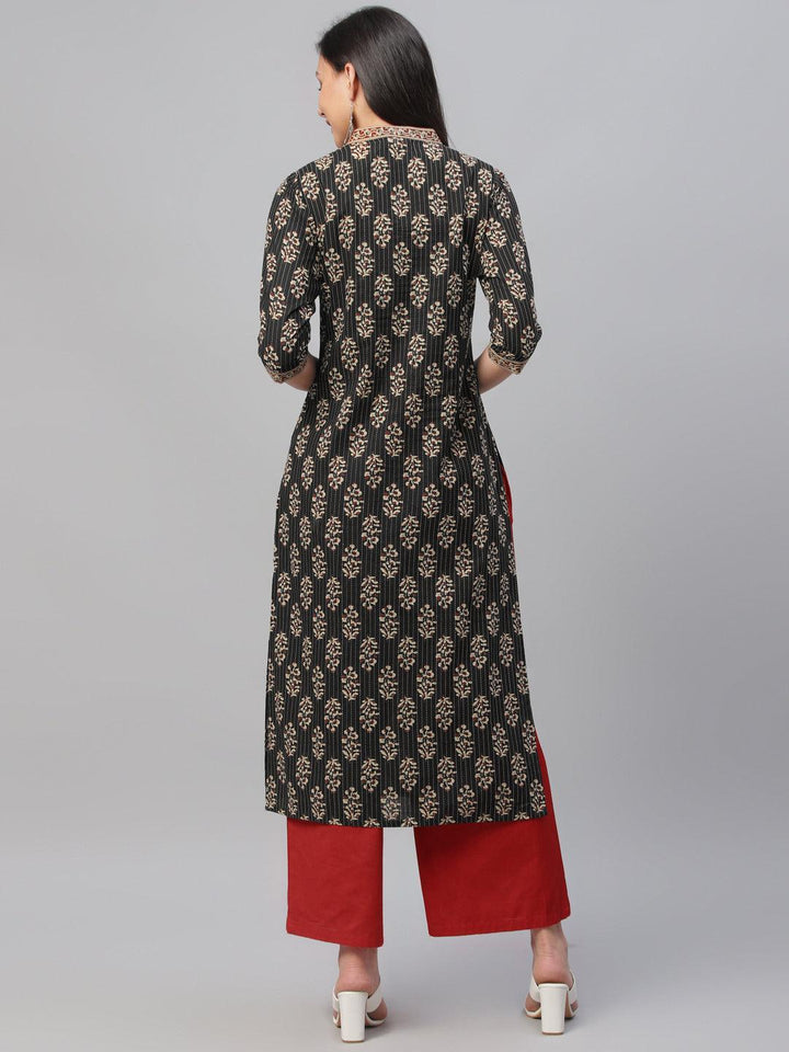 Multicoloured Printed Cotton Kurta