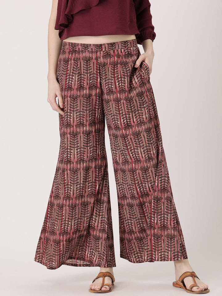 Multicoloured Abstract Cotton Palazzos