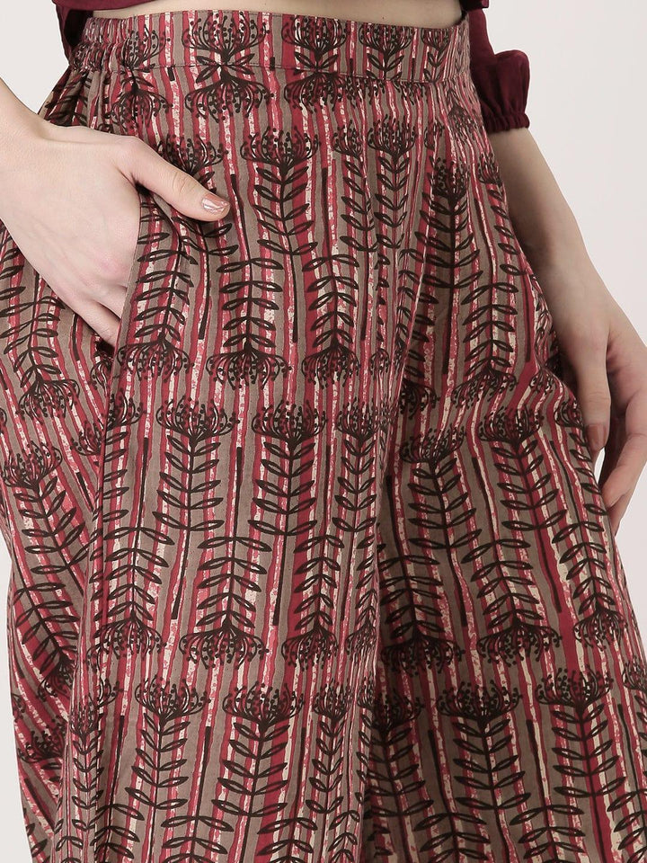 Multicoloured Abstract Cotton Palazzos