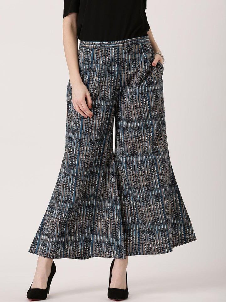 Multicoloured Abstract Cotton Palazzos