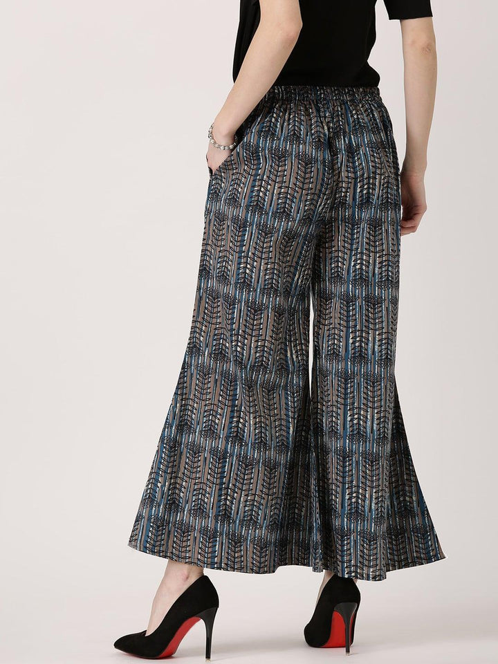 Multicoloured Abstract Cotton Palazzos