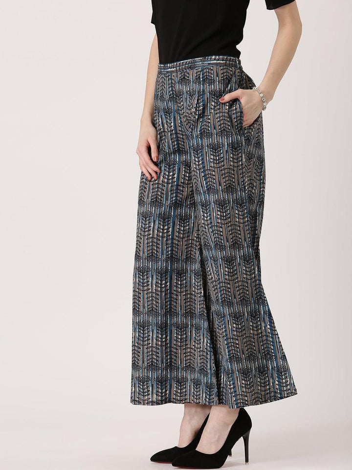 Multicoloured Abstract Cotton Palazzos