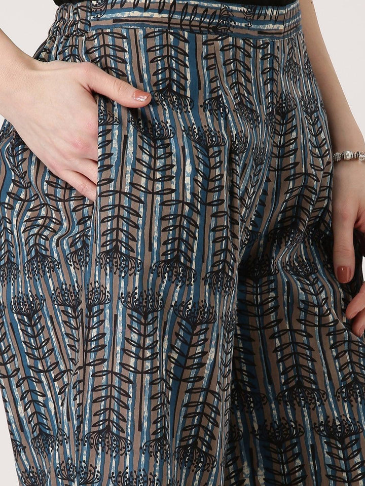 Multicoloured Abstract Cotton Palazzos