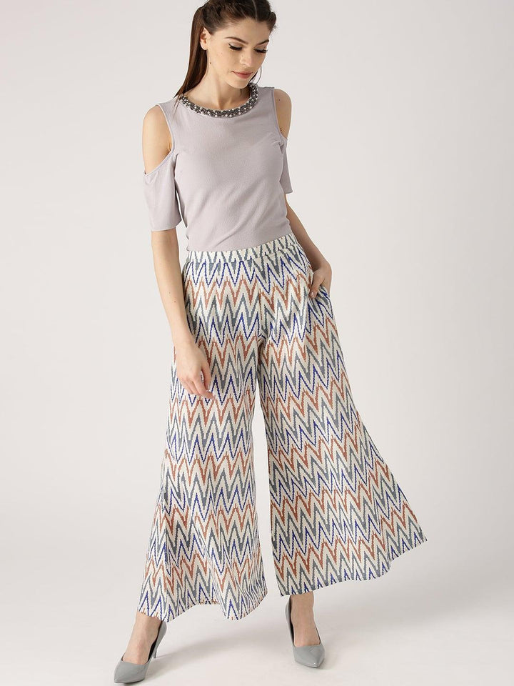 Multicoloured Abstract Cotton Palazzos
