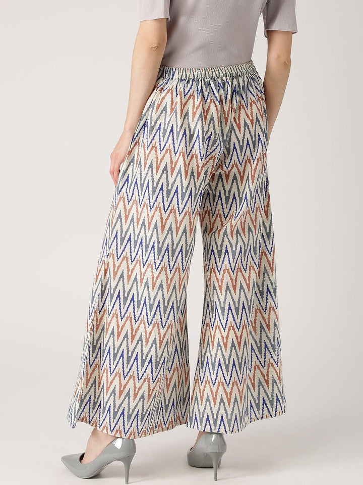 Multicoloured Abstract Cotton Palazzos