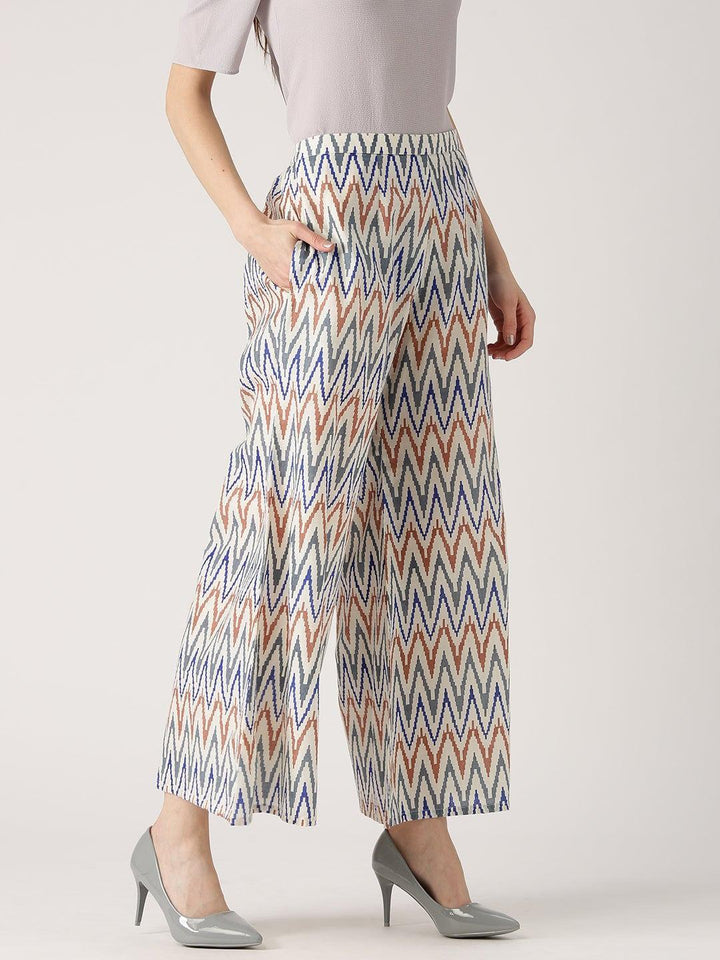Multicoloured Abstract Cotton Palazzos