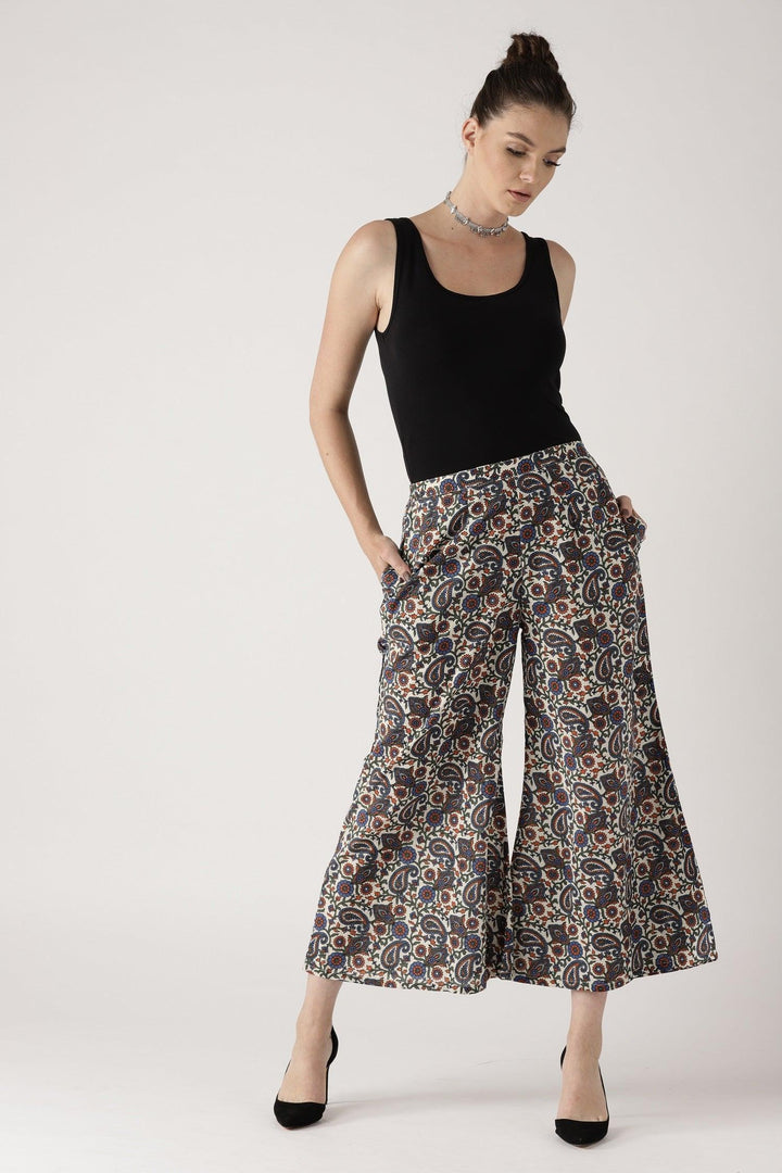 Multicoloured Printed Cotton Palazzos