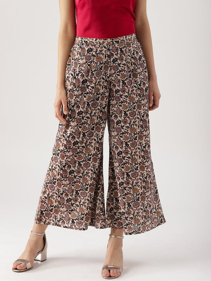 Multicoloured Printed Cotton Palazzos