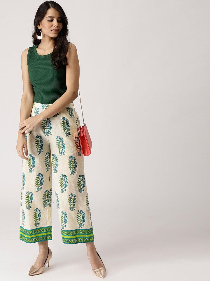Multicoloured Printed Cotton Palazzos
